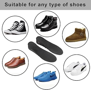 Height Increase insoles Form Full Length Regular Shoe Insole (Black)