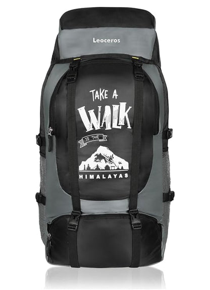 60L Hiking Backpack for Men & Women | Waterproof Trekking Rucksack with Shoe Compartment, Rain Cover, Waist Belt, & Multiple Pockets – Travel, Camping, Outdoor Bag