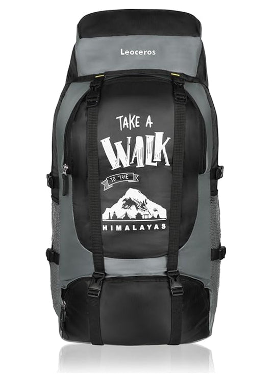 60L Hiking Backpack for Men & Women | Waterproof Trekking Rucksack with Shoe Compartment, Rain Cover, Waist Belt, & Multiple Pockets – Travel, Camping, Outdoor Bag